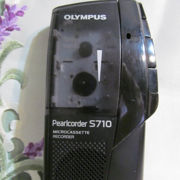 Olympus Pearlcorder S710 MicroCassette Voice Recorder Dictaphone Dictation Works - Picture 1 of 15